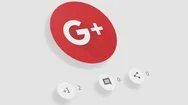 Video Animation Of Google + Plus Social Media Growing Likes And Shares Stock Footage