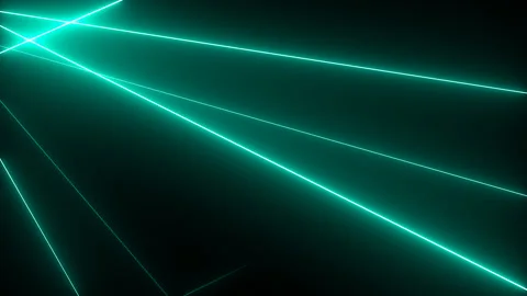 Video animation of green light trails. abstract laser background. Stock Footage 139865338