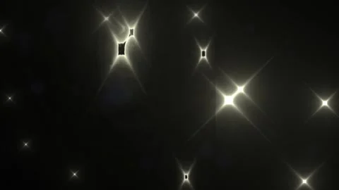 Video Animation: Group of Animated White Sparkles - Black Background Video stock 268802843