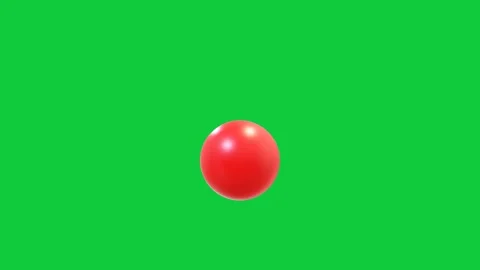 Video Animation: Jumping 3D Ball - Green Screen - Slow Motion Stock Footage 269140783
