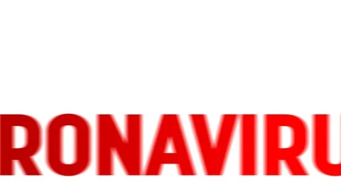 Video animation of a keyword cloud with red and grey text - Coronavirus Stock Footage 126492347
