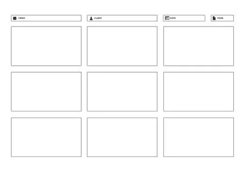 Video Animation Motion Frame Template for Print Stock Illustration