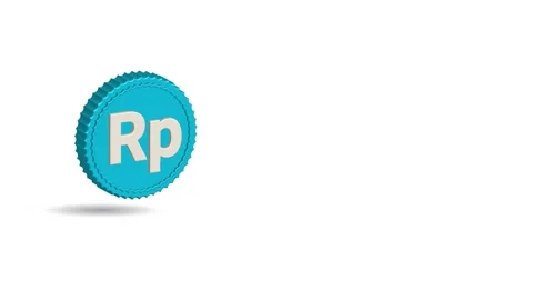 Video Animation Template of Blue 3D Coin with Rupiah Currency Symbol  Stock Footage 241312714