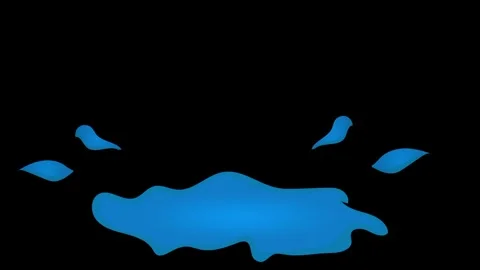 Video animation of water droplets falling down and splashing. Stock Footage 263060610
