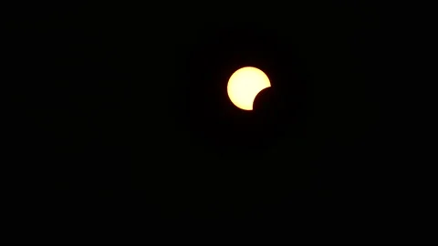 Video of annular solar eclipse, Stavropol on 21th June 2020 with dark background Stock-Footage 134395141