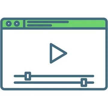 Video app icon player logo vector play button Stock Illustration