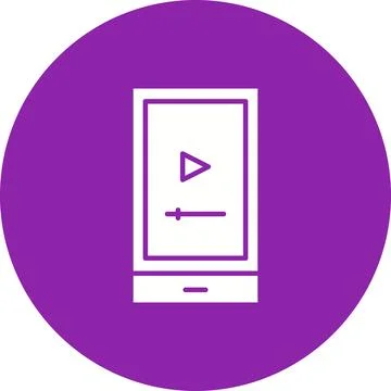 Video App icon vector image. Illustrazione stock