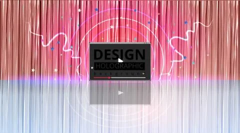Video, ;aptop or pc screen play button,online Streaming preview template, hap Stock Illustration