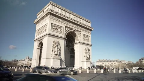 Video of Arc de triomphe in Paris in january 03 Stock Footage 307915080