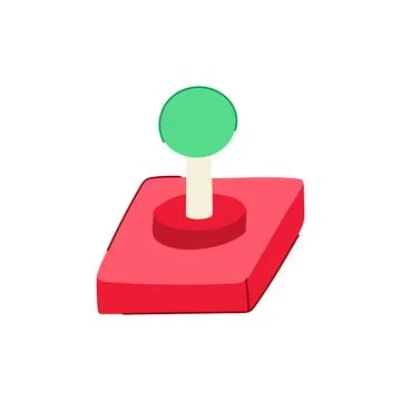Video arcade joystick cartoon vector illustration Stock Illustration