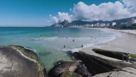 Video of Arpoador and Ipanema beach in Rio de Janeiro Brazil. Stock Footage 132734162