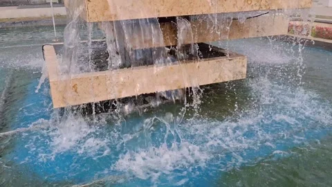 Video of an artesian fountain in Baia Mare city, Romania. 4K Stock Footage 282906726
