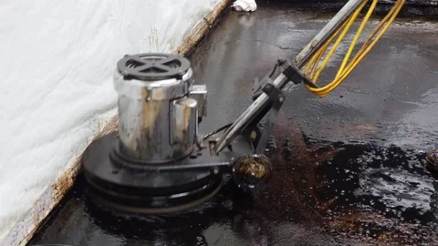 Video of Asbestos mastic removal. Stock Footage 255623423