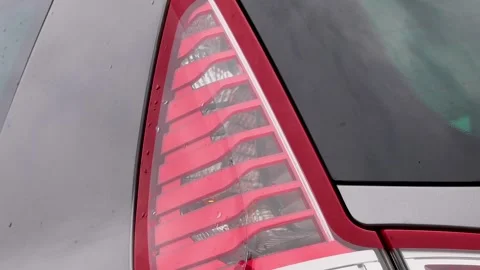 Video of back lamp on a car, blinker light. Stock Footage 345066612
