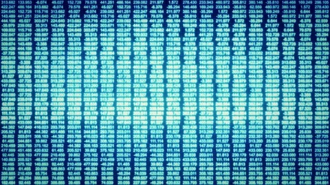 Video Background 2503: A Data Grid Of Streaming Numbers Stock Footage 124162728