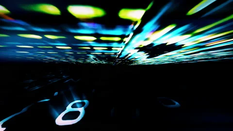 Video Background 2649: A Digital Data Floor and Ceiling with Light Effects Video stock 218633477