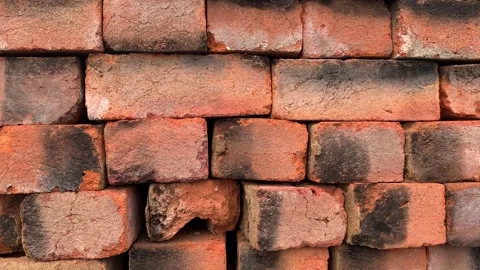 Video of background and texture of bricks in a craft factory Stock Footage 256047063