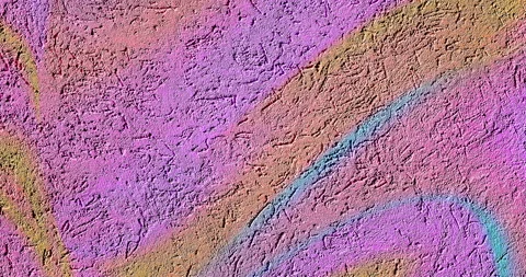 Video background of colorful bright gradient pink, blue and gold textured cement Stock Footage 271211718