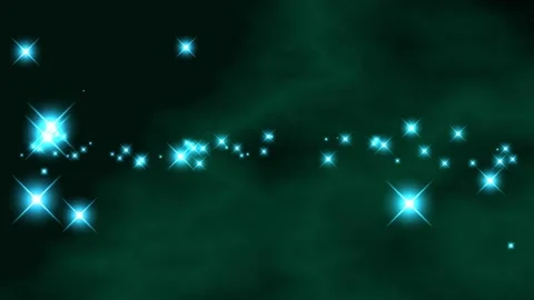 Video background green and black, with bright blue stars Stock Footage 166598583