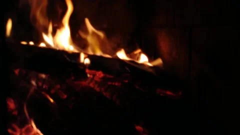 Video background for TV with fireplace. Stock Footage 196149866