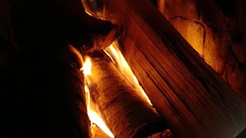 Video background for TV with fireplace. Stock Footage 196149867