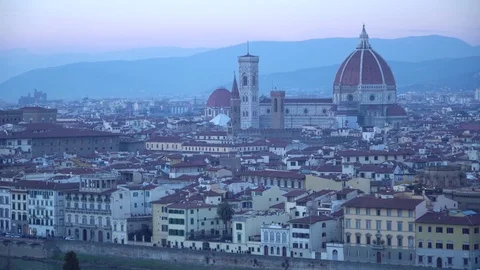 Video of Beautiful sunset over Cathedral of Santa Maria del Fiore (Duomo), .. Stock Footage 71646341