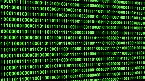 Video binary code numbers changing 0 or 1 Screens With Program Code black Backgr Stock Footage 310162535