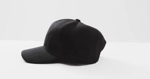 Video of black baseball cap and copy space on white background 스톡 동영상 331358736