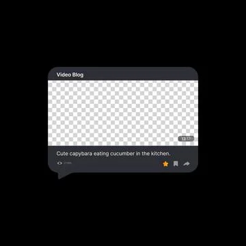 Video Blog Notification Banner Illustration. Social Media UI Concept. Empty Stock Illustration
