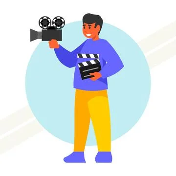 Video-blogger-guy Stock Illustration
