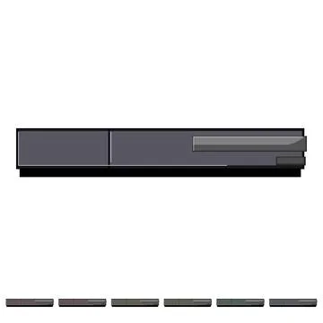 Video blu ray player cartoon vector graphic Stock Illustration
