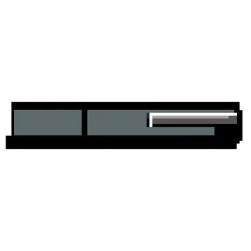 Video blu ray player game pixel art vector illustration Stock Illustration