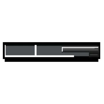 Video blu ray player pixel art vector illustration Stock Illustration