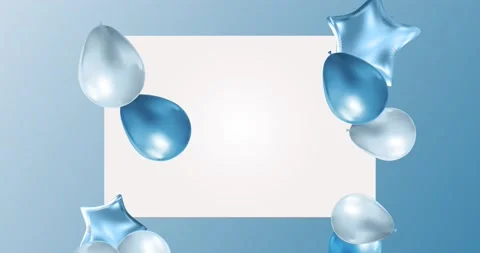 Video Blue Holiday Background with Balloons Stock Footage 226835331