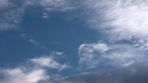 Video, Blue sky and clouds. Beautiful piling up clouds on a blue calm sky. Stock Footage 87086022