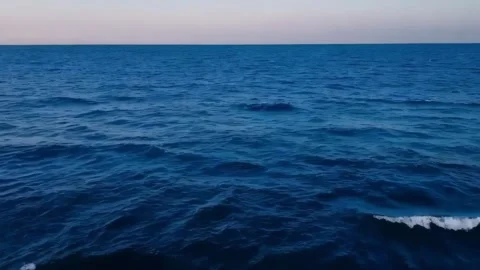 Video of blue tranquil sea with waves and skyline 3 Stock Footage 285045845