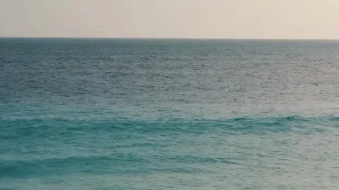 Video of blue tranquil sea with waves and skyline 2 Stock Footage 285045846