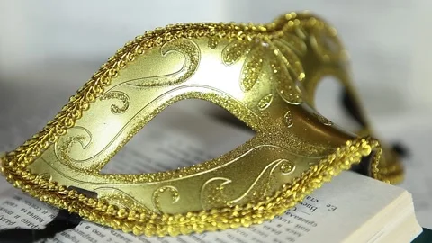 Video of blur mask book Stock Footage 242598155