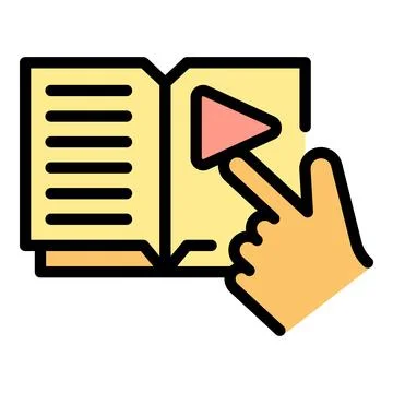 Video book icon vector flat Illustrazione stock