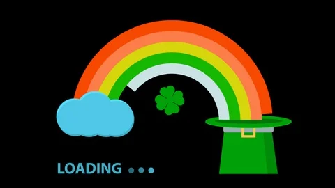Video boot screen with alpha channel without background rainbow from the clou Stock Footage 121414245