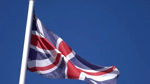 Video of British flag in 4K Stock Footage 72570792