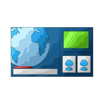 Video broadcast illustration Stock Illustration