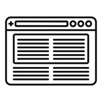 Video browser icon outline vector. Computer internet Stock Illustration