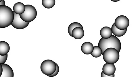 Video of a Bubble Template with Gray Bubbles in Slow Motion Stock Footage 269330775