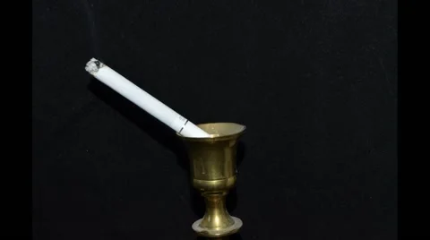 Video with a burning cigarette Stock Footage 52504507