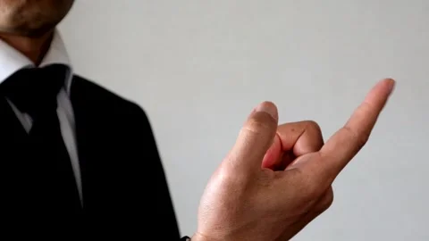 Video of a businessman attracting people Stock Footage 335446853