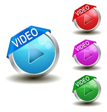 Video button Stock Illustration