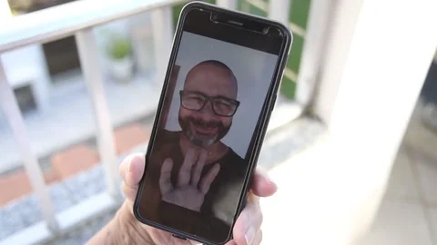 Video call between son and mother Stock Footage 137522208