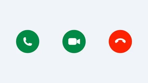 Video call Buttons video interface Stock Illustration
