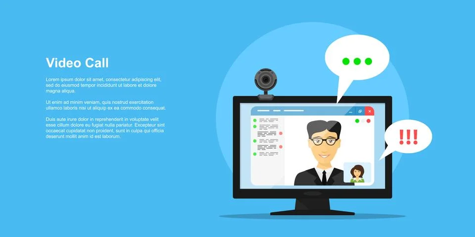 Video call concept Stock Illustration